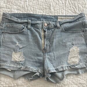 Treasure & Bond Light Blue Distressed Jean Shorts